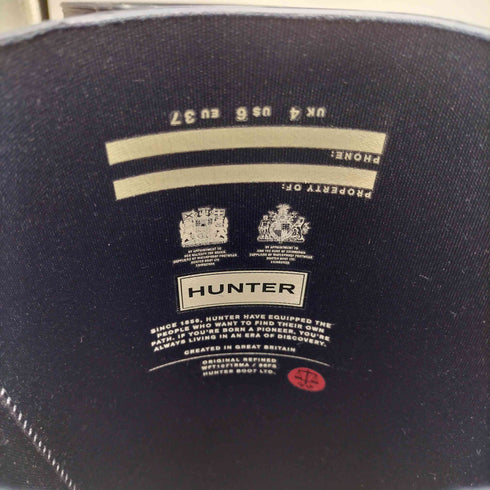 ハンター HUNTER オリジナル リファインド ロング レインブーツ リファン トールブーツ レディース EUR:37