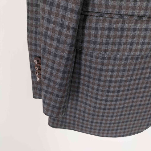 サヴィルロウ SAVILE ROW ETHOMAS WOOL AND CASHMERE チェック テーラードジャケット メンズ 94-84-165