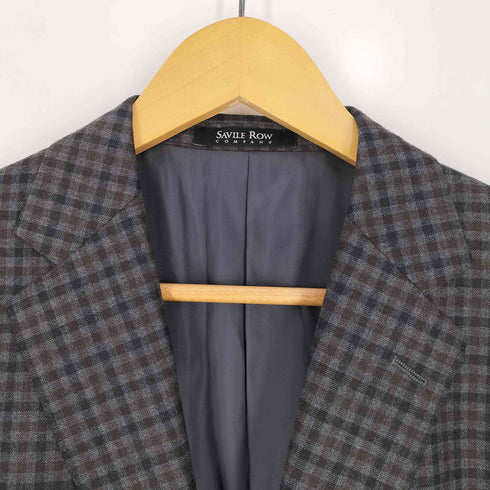 サヴィルロウ SAVILE ROW ETHOMAS WOOL AND CASHMERE チェック テーラードジャケット メンズ 94-84-165