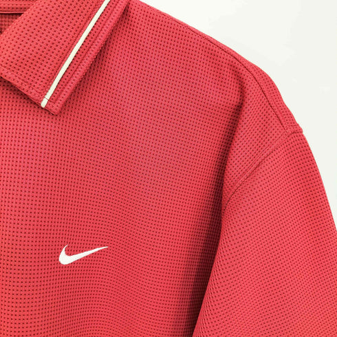 ナイキゴルフ NIKE GOLF DRI-FIT スウッシュ刺繍 メッシュ ハーフジップ ポロシャツ メンズ import:XL