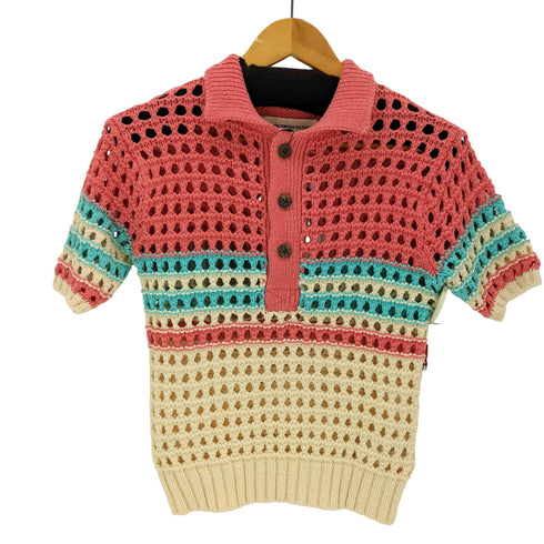 VOLTAGE CONTROL FILTER MESH BORDER KNIT POLO レディース FREE