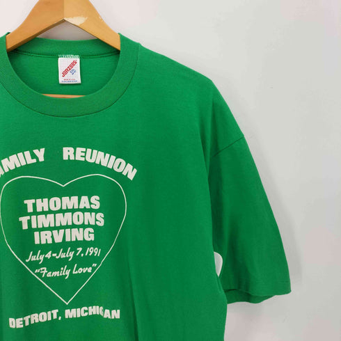 90S USA製 JERZEESボディ FAMILY REUNION ファミリー リユニオン プリントTシャツ メンズ import:XXL