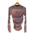 ANOGH GRADATION PATTERN SHEER TOPS レディース FREE