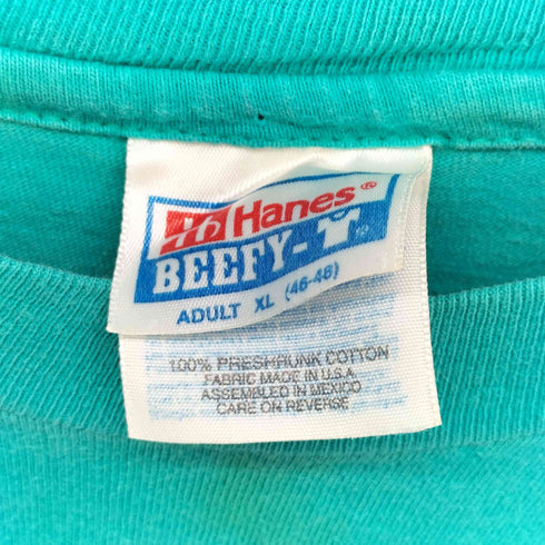 90S USA製 Hanes ボディ 企業ロゴ プリント Tシャツ メンズ import:XL
