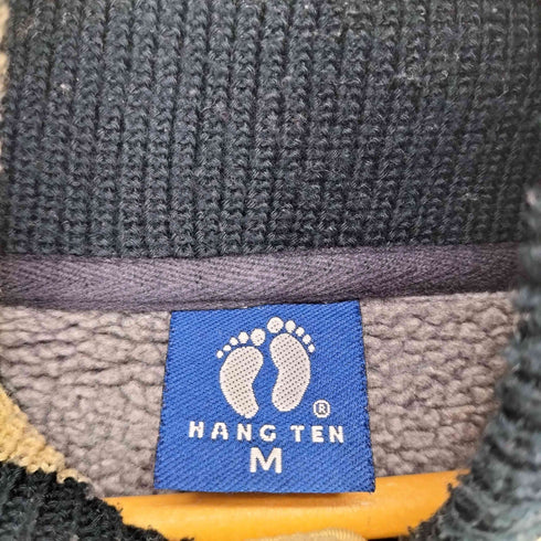 ハンテン HANG TEN ロゴワッペンフリーススタジャン メンズ M