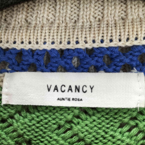 ヴァカンシー VACANCY クロシェ編みマルチボーダーポロニット レディース FREE
