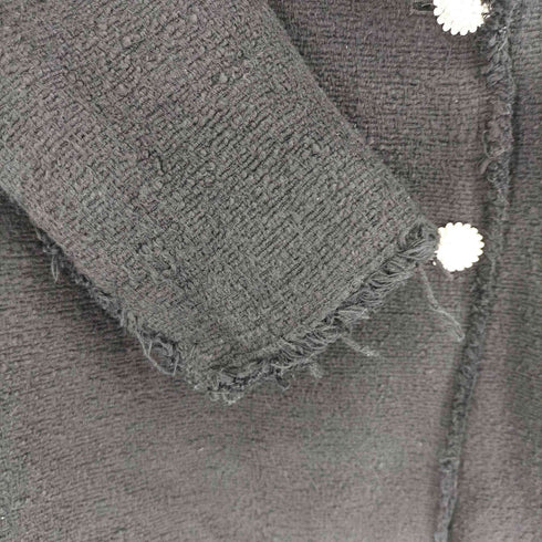 ザラ ZARA ビジューボタン ツイード ダブルテーラードジャケット レディース import:S