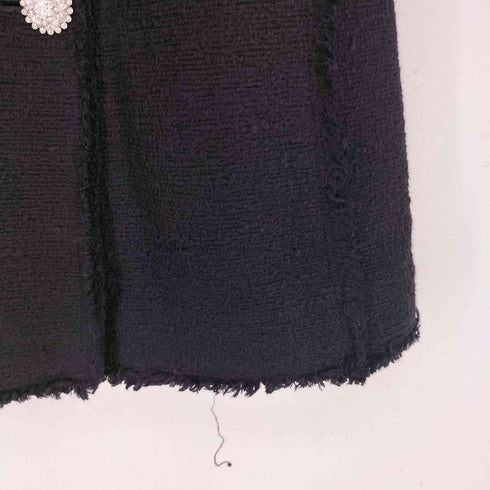 ザラ ZARA ビジューボタン ツイード ダブルテーラードジャケット レディース import:S