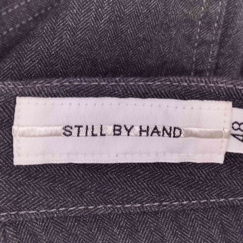 スティルバイハンド STILL BY HAND ヘリンボーン柄 ウールコットンイージーパンツ クロップド メンズ 48