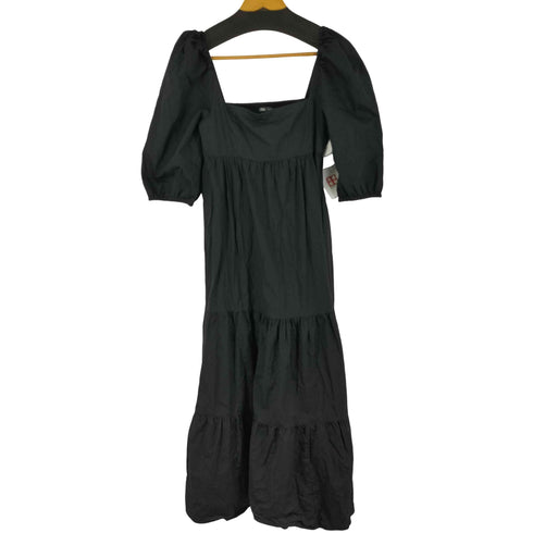 ザラ ZARA スクエアネック パフスリーブロングワンピース レディース import:XS