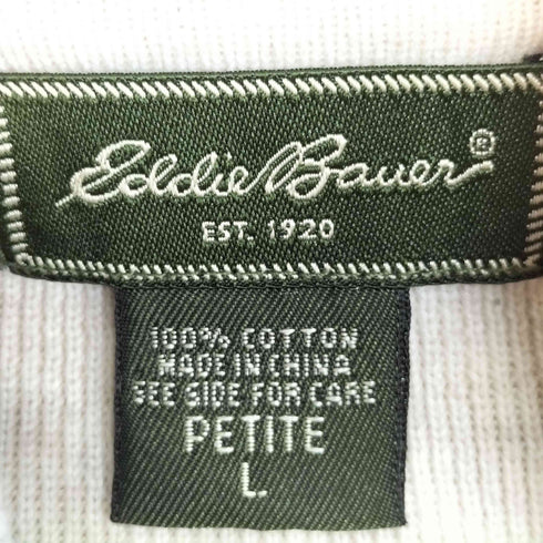 エディーバウアー Eddie Bauer 00S タートルネック 刺繍 カットソー レディース import:L