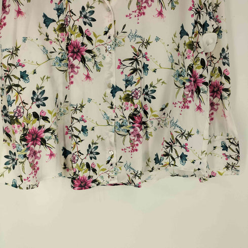 ザラ ZARA フラワープリント オープンカラー L/S シャツ メンズ JPN:L