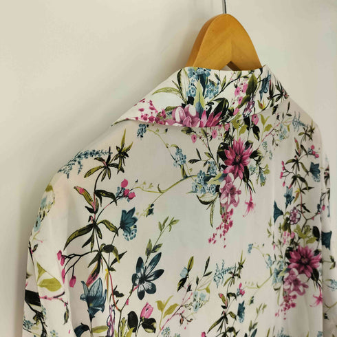 ザラ ZARA フラワープリント オープンカラー L/S シャツ メンズ JPN:L