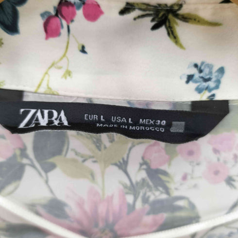 ザラ ZARA フラワープリント オープンカラー L/S シャツ メンズ JPN:L