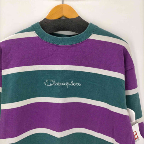 チャンピオン Champion ボーダー ヘビーウェイト L/S カットソー ロンT 袖目つき メンズ import:M