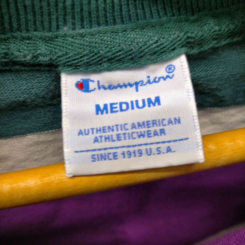 チャンピオン Champion ボーダー ヘビーウェイト L/S カットソー ロンT 袖目つき メンズ import:M