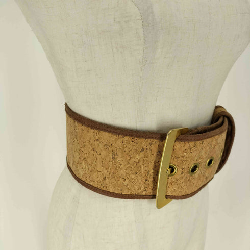 裏地ファー コルク ベルト レディース