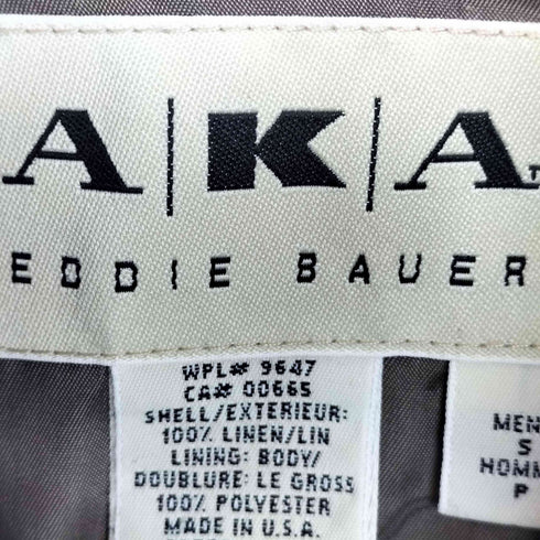 エディーバウアー Eddie Bauer AKA EDDIE BAUER リネン100% グレンチェック バルスタージャケット メンズ import:S