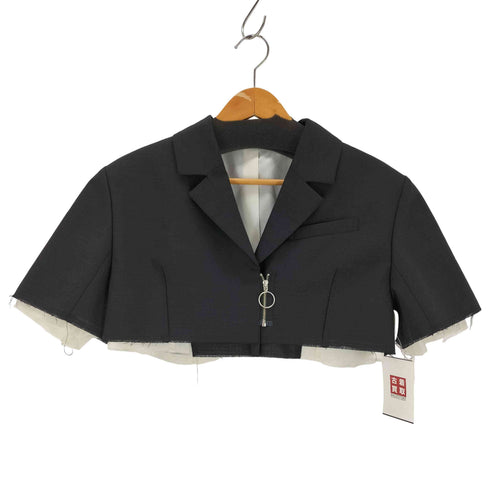 メゾンスペシャル MAISON SPECIAL ハーフスリーブクロップドジャケット レディース