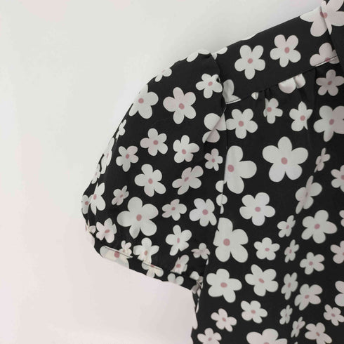 トゥービーバイアニエスベー To b. by agnes b. フラワープリント フレンチスリーブワンピース レディース JPN:36