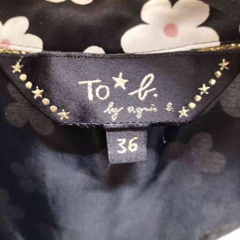 トゥービーバイアニエスベー To b. by agnes b. フラワープリント フレンチスリーブワンピース レディース JPN:36