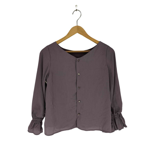 プロポーションバイボディードレッシング PROPORTION BODY DRESSING 前後2way楊柳ドットフレアスリーブブラウス レディース S