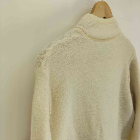 FIELD FG GEAR オーストラリア製 フラワーモチーフ刺繍 チャイナボタン ウール カーディガン レディース PS