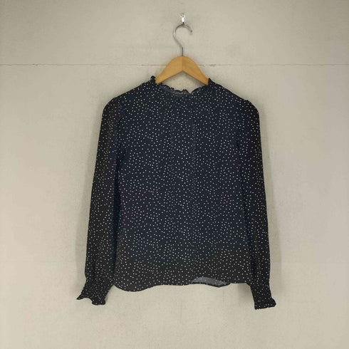 プロポーションバイボディードレッシング PROPORTION BODY DRESSING ドット柄 襟袖ギャザーブラウス レディース M
