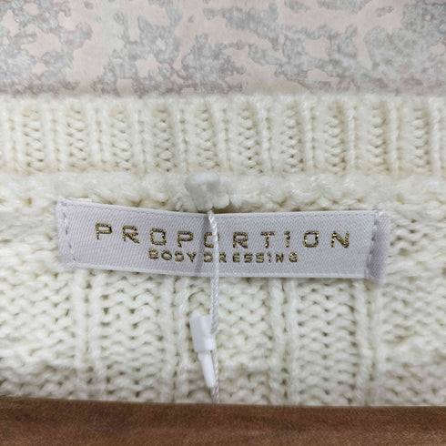 プロポーションバイボディードレッシング PROPORTION BODY DRESSING パフショルダーショートニット レディース FR