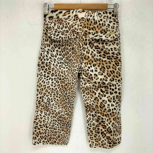 ロベルトカヴァリ roberto cavalli CLASS レオパード クロップド デニムパンツ レディース EUR:38
