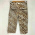ロベルトカヴァリ roberto cavalli CLASS レオパード クロップド デニムパンツ レディース EUR:38