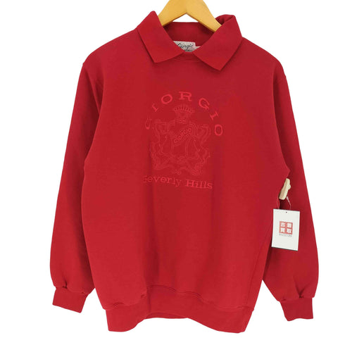 giorgio BEVERLY HILLS 90S ユーロ 裏起毛 ロゴ刺繍 襟付きスウェット メンズ