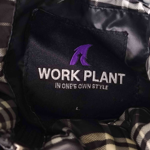 WORK PLANT 裏地チェック ダウン ジャケット メンズ JPN:L