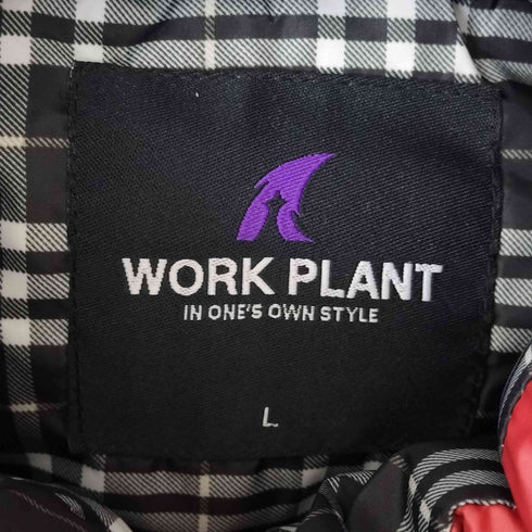 WORK PLANT 裏地チェック ダウン ジャケット メンズ JPN:L