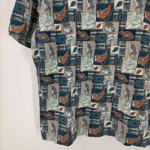 アニマル シューズ 総柄 Tシャツ メンズ