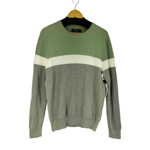 ポロラルフローレン POLO RALPH LAUREN スモールポニー マルチカラー クルーネックセーター メンズ import:M