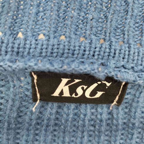 KSG ロゴプリント モックネック プルオーバー ニット メンズ