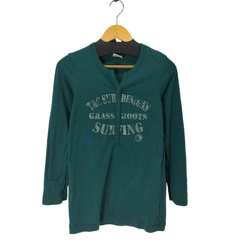 Town & Country Surf Designs Y2K ハーフボタン グラフィック プリント カットソー ロンT レディース import:L