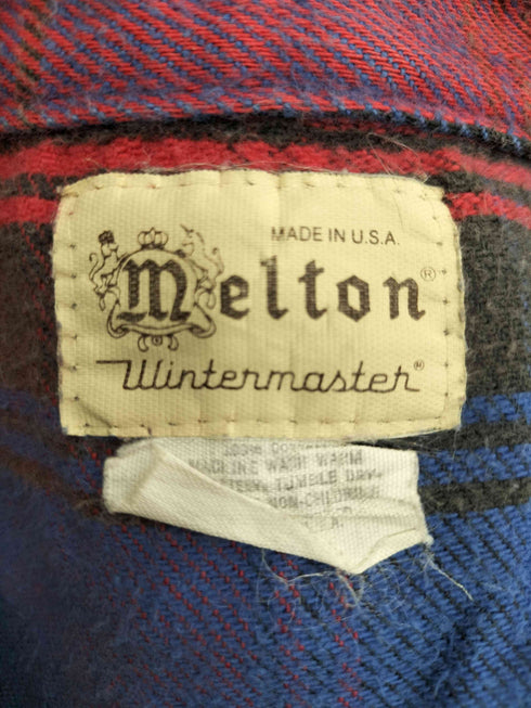メルトン melton 90S USA製 WINTERMASTER オンブレチェック L/S ネルシャツ メンズ JPN:S