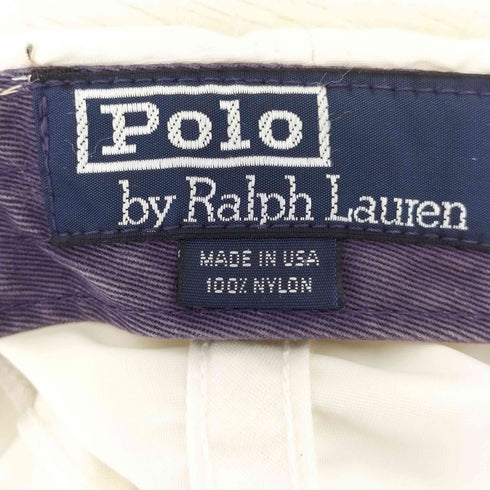 ポロバイラルフローレン Polo by RALPH LAUREN 90s USA製 星条旗 POLO SPORT 刺繍 ナイロン 6パネル キャップ メンズ ONE SIZE
