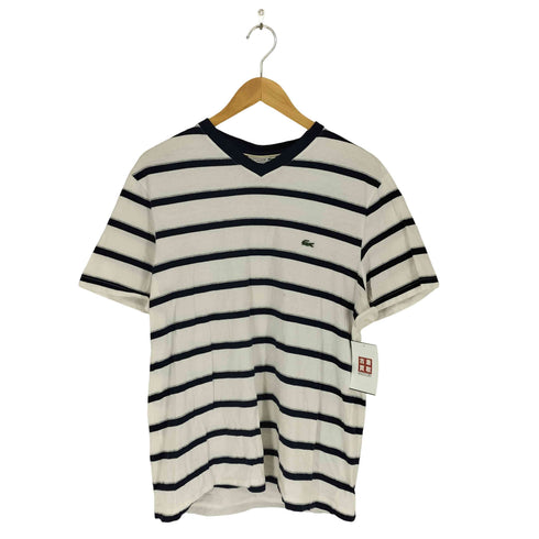 ラコステ LACOSTE ワニロゴ ボーダー 半袖 Tシャツ メンズ import:L
