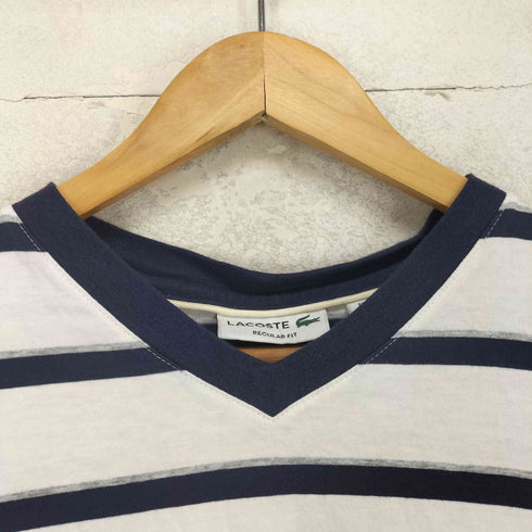 ラコステ LACOSTE ワニロゴ ボーダー 半袖 Tシャツ メンズ import:L