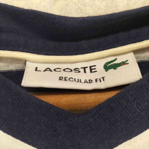 ラコステ LACOSTE ワニロゴ ボーダー 半袖 Tシャツ メンズ import:L