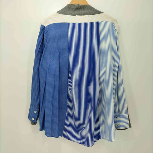 アズノゥアズ AS KNOW AS de base ニット ストライプ つぎハギ ドッキング カーディガン レディース