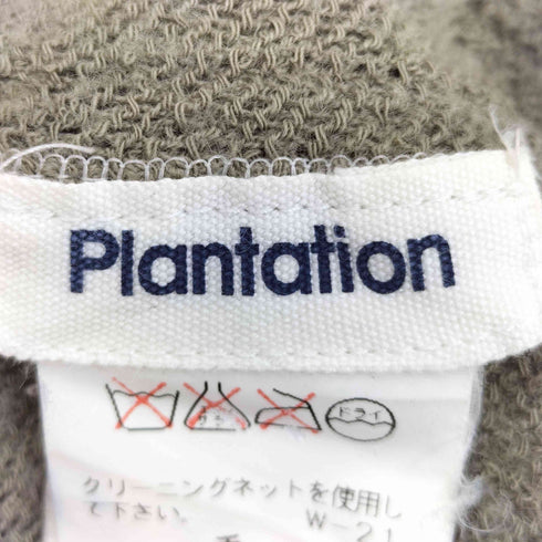 プランテーション Plantation 07ss 製品染め 総柄 ボトルネック ウールニット レディース JPN:M