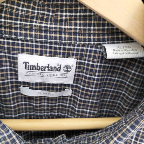 ティンバーランド Timberland SLIM FIT スリムフィット チェック柄 ボタンダウンシャツ メンズ import:XL