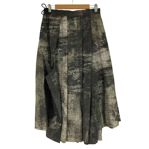 レギュレーションヨウジヤマモト REGULATION Yohji Yamamoto 壁面プリント ナイロンタックスカート レディース JPN:2