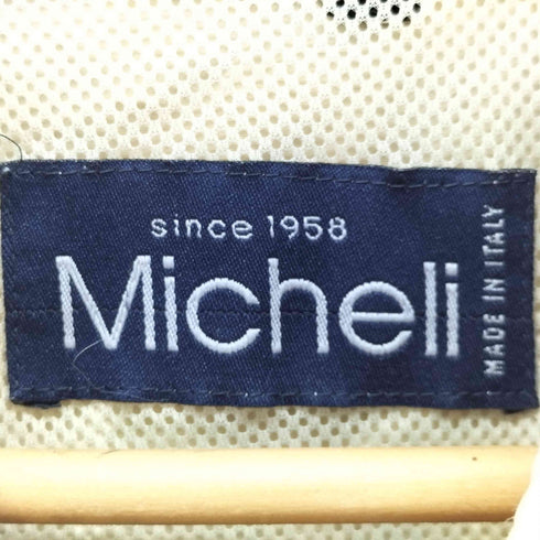 Micheli イタリア製 比翼ボタン ミックスファブリック モッズコート メンズ