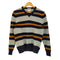 ブルックスブラザーズ BROOKS BROTHERS PURE LAMBSWOOL マルチボーダー Vネック ニット メンズ import:S