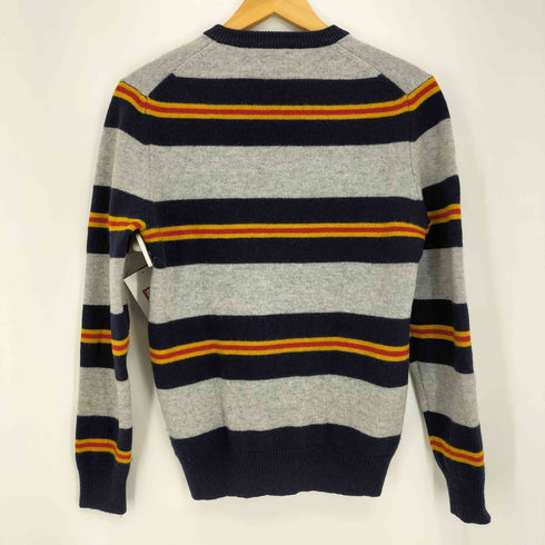 ブルックスブラザーズ BROOKS BROTHERS PURE LAMBSWOOL マルチボーダー Vネック ニット メンズ import:S